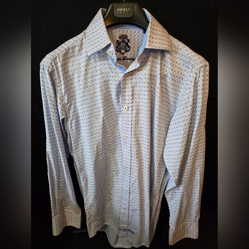 English Laundry Men's  Long Sleeve Button Up 15 32/33  96% Cotton Dress Shirt